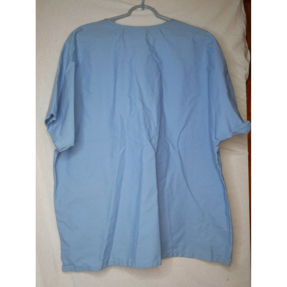 White Swan light Blue Sz XL Scrub Top Medical - Picture 3 of 4